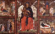 unknow artist Virgin and Child Enthroned with Scenes from the Life of the Virgin china oil painting reproduction